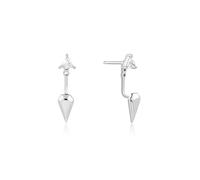 ANIA HAIE Boucles d'oreilles Sunshine Chaser Triangle Zircon Géométrique Stud Ear Jackets Argent sterling 925 serties de 2 zircones Taille : 21 x 5,2 mm Emballage cadeau inclus