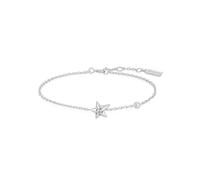 ANIA HAIE Bracelet pour femme Melodic Poet Sparkling Star, en argent sterling, pendentif étoile serti d'un zircon, longueur 16,5 cm + rallonge de 2 cm, emballage cadeau inclus