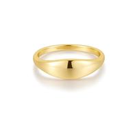 ANIA HAIE Chic Creator Dome Plain Bague pour Femme en Argent Sterling 925 plaqué Or 14 carats Taille EUR 56 avec Emballage Cadeau