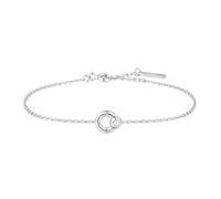 ANIA HAIE Chic Creator Hoop Freshwater Pearl Bracelet pour femme en argent sterling 925, orné d'une perle, longueur : 16,5 cm + rallonge de 2 cm, emballage cadeau inclus
