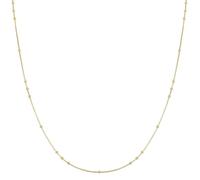 ANIA HAIE Collier fin pour femme Melodic Poet Mini Bead Station, en argent sterling plaqué or 14 carats, serti de petites perles plaquées or, longueur 38 cm + rallonge de 5 cm, emballage cadeau inclus
