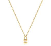 ANIA HAIE Collier moderne pour femme en argent sterling 925 plaqué or 14 carats, serti d'une perle de coquillage, taille : 45 cm + rallonge de 5 cm, emballage cadeau inclus