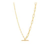 ANIA HAIE 925 Sterling Silver Unique Modern Chain Link T Bar Trendy Plain Layering Necklace