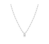 ANIA HAIE Collier UNDER LOCK & KEY en Argent de loi, Gris, 40 cm
