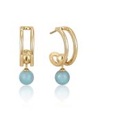 ANIA HAIE E045-05G-AM Créoles à deux rangs avec pendentif boule