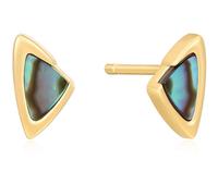 ANIA HAIE E049-01G Boucles d'oreilles triangulaires avec pierre d'ormeau verte