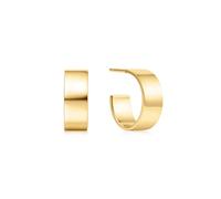 Ania Haie Flat Medium Hoop Boucles d'oreilles Argent E062-04G - Femme - Argent 925