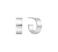 Ania Haie Flat Medium Hoop Boucles d'oreilles Argent E062-04H - Fille