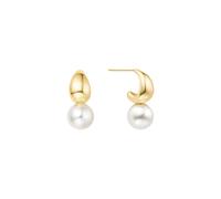 Ania Haie Gold Pearl Dome Boucles d'oreilles Argent E062-06G - Femme - Quartz