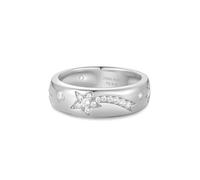 ANIA HAIE Melodic Poet Celestial Chunky Bague pour femme en argent sterling avec gravure en forme d'étoile et de lune avec zircons, taille 56 EUR - Coffret cadeau inclus