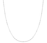 ANIA HAIE Melodic Poet Mini Bead Station Collier pour femme en argent sterling avec petites perles d'argent, longueur 38 cm + extension de 5 cm, boîte cadeau incluse