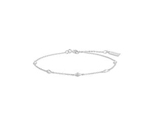 ANIA HAIE Melodic Poet Multi Rhombus Bracelet pour femme en argent sterling avec zircones et 4 pièces en argent, longueur 16,5 cm + extension de 2 cm
