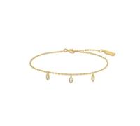 ANIA HAIE Melodic Poet Sparkling Triple Station Bracelet pour femme en argent sterling plaqué or 14 carats, serti de 3 zircones en forme de goutte, longueur 16,5 cm + rallonge de 2 cm, emballage