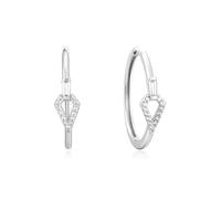 ANIA HAIE Sunshine Chaser Boucles d'oreilles géométriques en argent sterling 925 serties de 28 zircones cubiques Taille : 18,4 x 1,7 mm Emballage cadeau inclus