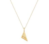 ANIA HAIE Sunshine Chaser Collier pour femme avec pendentif triangle en argent sterling 925 plaqué or 14 carats, pendentif orné de 1 zircone, longueur : 45 cm + rallonge de 5 cm, emballage cadeau