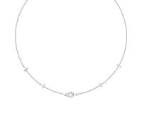 ANIA HAIE Sunshine Chaser Collier satellite géométrique pour femme en argent sterling 925, orné de 18 zircons, longueur : 40 cm + rallonge de 5 cm, emballage cadeau inclus
