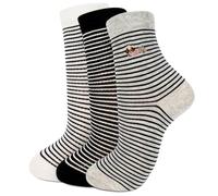 Anicy Lot de 3 paires de chaussettes en forme de teckel pour fille - 35 à 38 - Chaussettes rayées amusantes - Cadeau décoratif pour propriétaires de chiens - Chaussettes d'anniversaire pour les