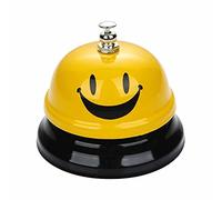 Anicy Sonnette de table Sonnette de table Sonnette de réception - Cloches pour restaurant cuisine hôtel bars service animal de compagnie smiley jaune