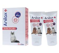 Anidev Anilax+ - Aliment complémentaire pour Le Transit des Chats et Chiens - Limite Les Boules de Poils - Favorise Le Transit Naturel - Malt, psyllium et levures - Tube 40 g