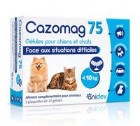 Anidev Cazomag 75 - Complément Apaisant Chien Chat - 30 Gélules | Ingrédients Naturels Pour Favoriser Le Calme - Soutien En Périodes Difficiles : Voyage, Solitude, Cohabitation, Déménagement