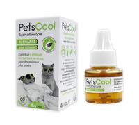 Anidev PetsCool Recharge diffuseur apaisant 40 ML - Anti Stress Chien Chat et NAC - Huiles essentielles valériane vétiver Sauge Basilic - Diffusion Continue 8 semaines