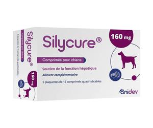 Anidev Silycure 160mg Fonction Hépatique Complément Alimentaire Chien 75 Comprimés