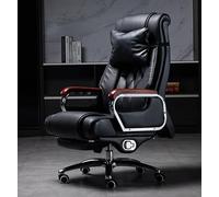 ANIFM Chaise de Bureau de Massage Grande et Haute Chaise de Travail vidéo, Dossier Haut Confort Toute la journée Soutien Lombaire Ergonomique Chaise de Bureau d'ordinateur de Direction accoudoir