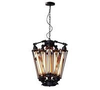 ANIFM Luminaire Suspendu Noir LOFT Industriel Steampunk plafonnier en Acier lustres industriels luminaire décoratif avec 8 lumières Comfortable Anniversary