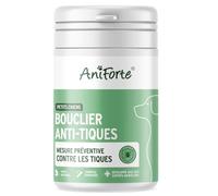 AniForte Bouclier Anti-tiques pour Chiens (jusqu'à 10 kg) 60 gélules - Protection Anti-tiques pour Chiens, Vraie Barrière Contre Les tiques, Naturel & Efficace