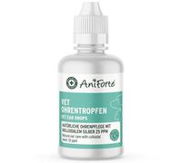 AniForte Gouttes pour les oreilles à l'argent colloïdal 25 ppm et à la calendula 50 ml, pour chiens, chats et petits animaux, en cas d'otites, de démangeaisons, pour l'hygiène et la santé des oreilles