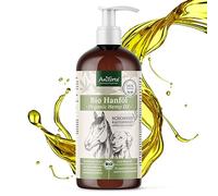 AniForte Huile de graines de Chanvre Biologique pressée à Froid pour Chiens et Chevaux 1 Litre - Huile de graines de Chanvre Pure Premium pour l'alimentation Crue, Produit Naturel sans additifs