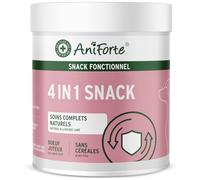 AniForte Snack 4 en 1, Friandise Premium pour Chiens 300 g - pour Les articulations, Le système immunitaire, la Peau et l'estomac, avec de la Poudre de moules aux lèvres Vertes et de l'églantier