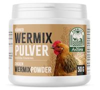 AniForte WermiX Poudre pour Poulets, oies, Canards et Grands Oiseaux 50g - Produit Naturel Avant, Pendant et après Une infestation de vers et Une vermifugation