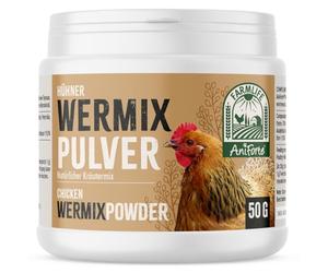 AniForte WermiX Poudre pour Poulets, oies, Canards et Grands Oiseaux 50g - Produit Naturel Avant, Pendant et après Une infestation de vers et Une vermifugation
