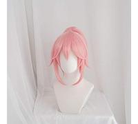 【AniHut】 Tamamo No Mae ondulé bouclés Ver destin Grand ordre Cosplay perruque Tamamo chat rose femmes cheveux FGO Cosplay Halloween cheveux Tamamo chat perruque unique queue de cheval