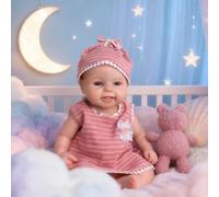 Aniiyy Bébé poupée de 40cm, poupée réaliste Reborn, poupées Reborn Fille Corps Entier en Silicone