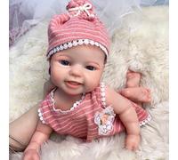 Aniiyy Bébé poupée de 40cm, poupée réaliste Reborn, poupées Reborn Fille Corps Entier en Silicone