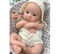 Aniiyy Poupée Bébé Reborn Réaliste en Silicone Corps Entier, Bouche Ouverte, 13 Pouces Poupée Néonatale Anatomiquement Correcte, Poupée Ultra Douce pour Enfants Et Collectionneurs - Bettie