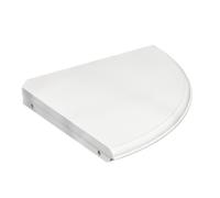 Anika Étagère d'angle flottante facile à monter - Finition MDF blanche avec fixations incluses (28,5 cm x 28,5 cm)