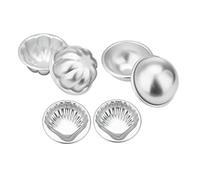 Anikigu Moule De Bombe De Bain en Métal avec Forme De Coquille, Hémisphères, Forme De Coeur, Forme D'Étoile De Mer, Forme De Coquille Saint-Jacques, Forme De Fleur