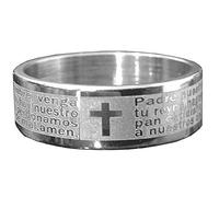 Anillo Padre Nuestro de acero(2 cm.)