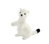Anima Peluche Hermine Blanche Dressée 23cmH