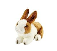 Anima Peluche Lapin Blanc/Brun Couché 24cmL