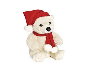 Anima Peluche Ours Polaire Bonnet/Echarpe 25cmH