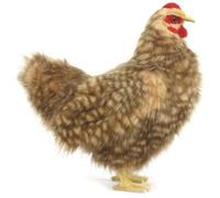 Anima - Peluche Poule Beige - 31 Cm