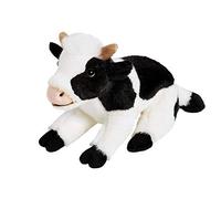 Anima Peluche Vache Noire & Blanche 26cmL