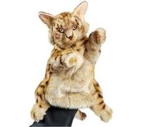 anima peluches - marionnette chat leopard 35 cm G