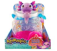 ANIMAGIC - Aquarium Axolotl- Transporte Ton Axolotl Flexible & Lumineux - pour Enfants dès 4 Ans - Jeu Sensoriel & Intéractif - Appuie sur l'Etoile pour Interargir avec Ton Animal Lumineux