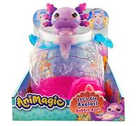 ANIMAGIC - Aquarium Axolotl- Transporte Ton Axolotl Flexible & Lumineux - pour Enfants dès 4 Ans - Jeu Sensoriel & Intéractif - Appuie sur l'Etoile pour Interargir avec Ton Animal Lumineux