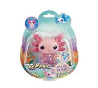 ANIMAGIC - Let’s Glo Axolotl - Animal de Compagnie Électronique & Lumineux - Rose - Pour Enfants dès 4 Ans - Jeu Sensoriel & Expérience Tactile - Corps Extensible - Flotte & Brille dans l’Eau